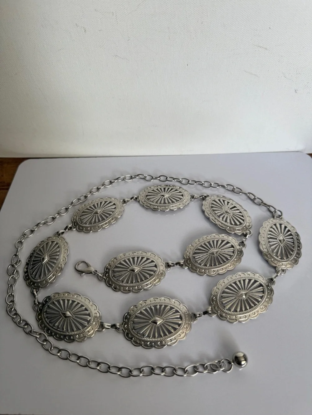 Vintage-Inspired Silver Concho Belt - Picture 2 of 8